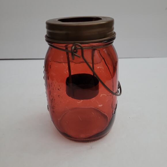 Red Mason Jar Lantern - Picture 4 of 12